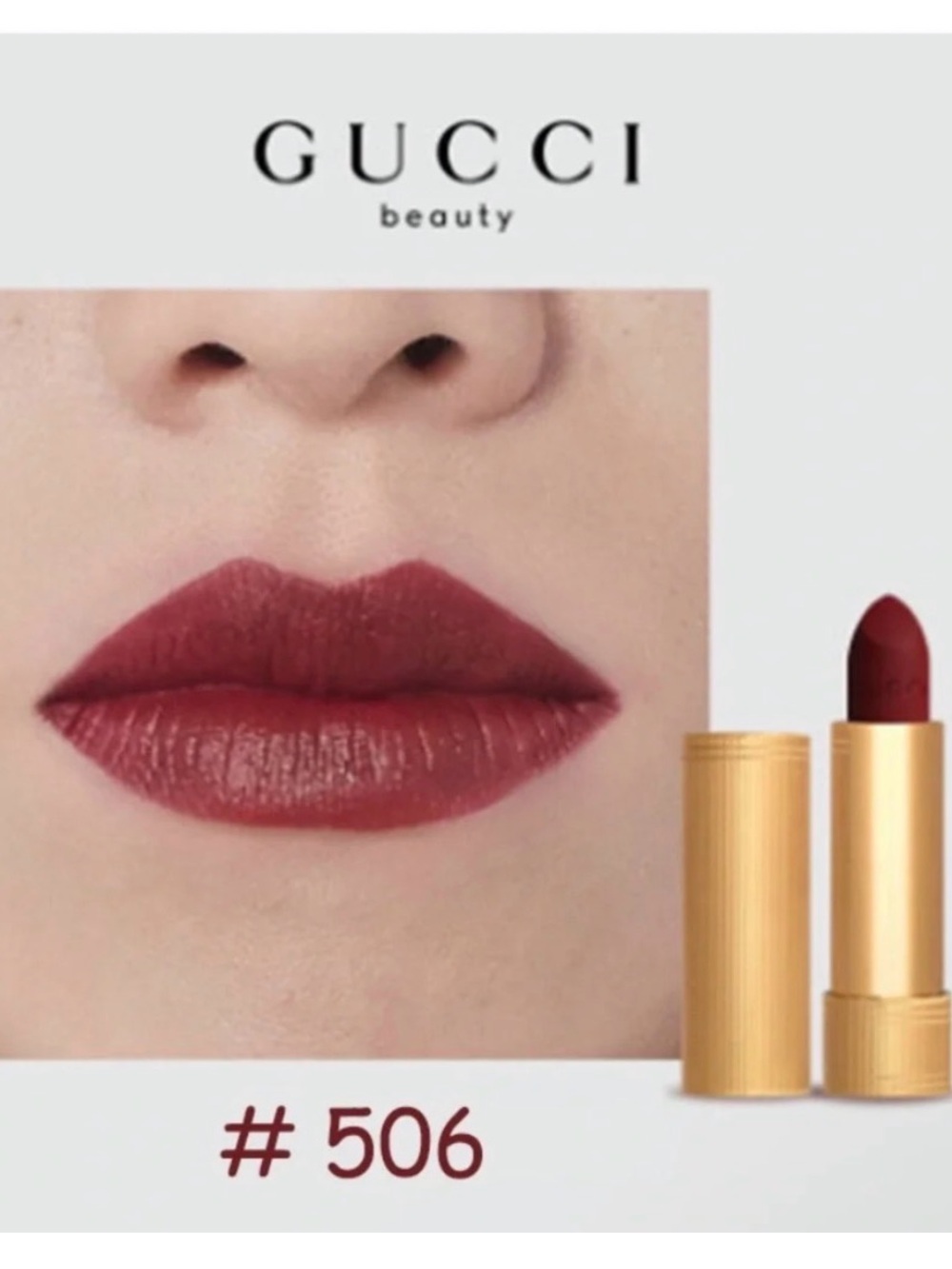 Gucci Rouge a Levres Voile Sheer Lipstick Limited Edition #506 Louisa Red - Picture 7 of 16